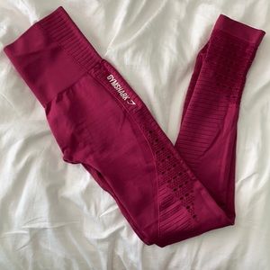 High Waisted Gymshark Leggings in Berry Purple